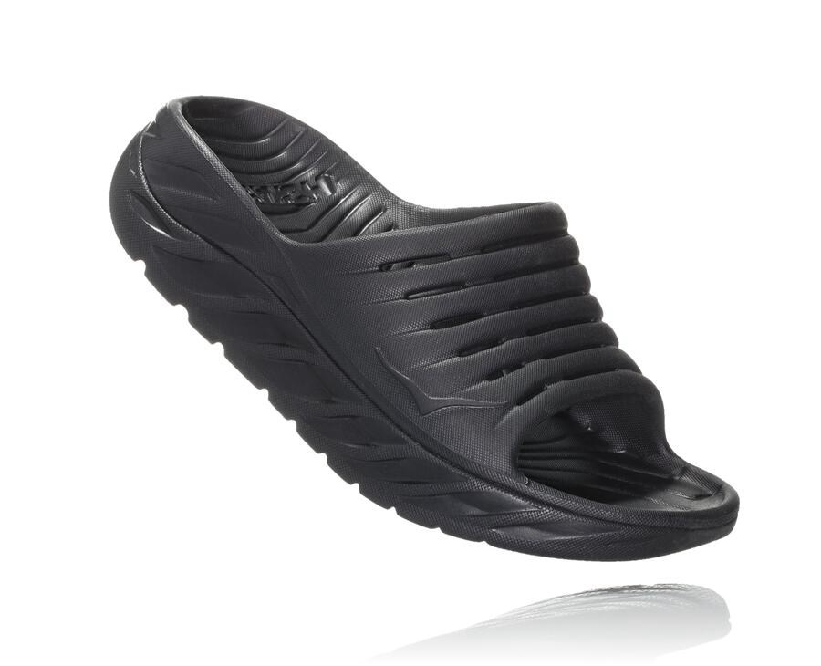 Hoka One One Ora Recovery - Men Slide - Black,Australia SOB-452607